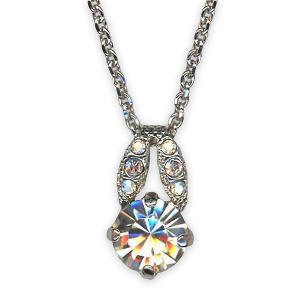 Necklace Pendant by Mariana Winds Of Change Coll. Lovely Moonlight, Clear, & Clear Patina Austrian Crystals