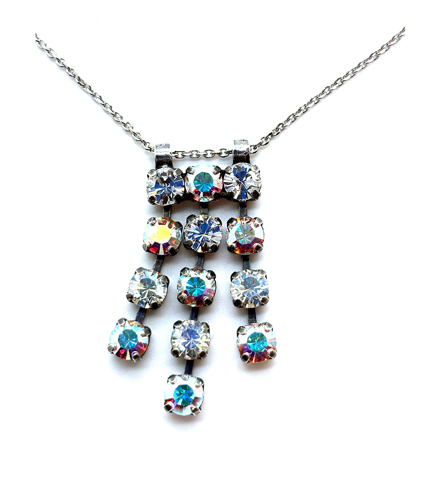 N-5430-3-1165-SP (2) Necklace Pendant By Mariana Woman Glitzy Patina and Moonlight Swarovski Crystals - Image 1