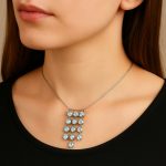 Necklace Pendant By Mariana Woman Glitzy Patina and Moonlight Swarovski Crystals - Image 3