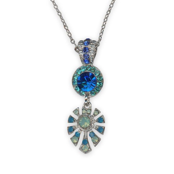 Necklace Pendant by Mariana Serenity Coll. Gorgeous Capri Blue, Blue Zircon, & Pacific Opal Austrian Crystals