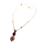 Pendant By Mariana Stunning Siam, Fuchsia and Padparadscha Swarovski Crystals - Image 2