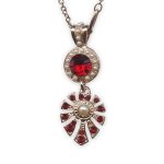 Necklace Pendant by Mariana My Treasures Coll. Stunning Siam & Cream Pearl Austrian Crystals - Image 2