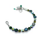 Bracelet By Mariana Woman Classy Peridot and Emerald Swarovski Crystals - Image 3
