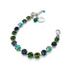 Bracelets By Mariana Goldfinger Coll. Olivine, Emerald, Green Tourmaline, & Peridot AB Swarovski Crystals - Image 3