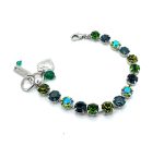 Bracelets By Mariana Goldfinger Coll. Olivine, Emerald, Green Tourmaline, & Peridot AB Swarovski Crystals - Image 2