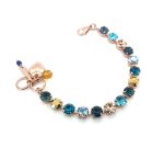 Bracelet by Mariana Twist and Shout Coll. Gorgeous Turquoise, Montana, Topaz, & Aurum Swarovski Crystals - Image 3