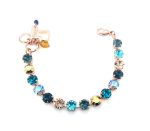 Bracelet by Mariana Twist and Shout Coll. Gorgeous Turquoise, Montana, Topaz, & Aurum Swarovski Crystals