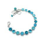 Bracelet By Mariana Woman Adorable Aqua and Blue Zircon Swarovski Crystals-RO - Image 3