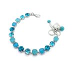 Bracelet By Mariana Woman Adorable Aqua and Blue Zircon Swarovski Crystals-RO - Image 2