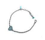 Bracelet by Mariana My Treasures Coll. Heart Encrusted Turquoise & Aquamarine Austrian Crystals - Image 3