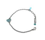 Bracelet by Mariana My Treasures Coll. Heart Encrusted Turquoise & Aquamarine Austrian Crystals - Image 2