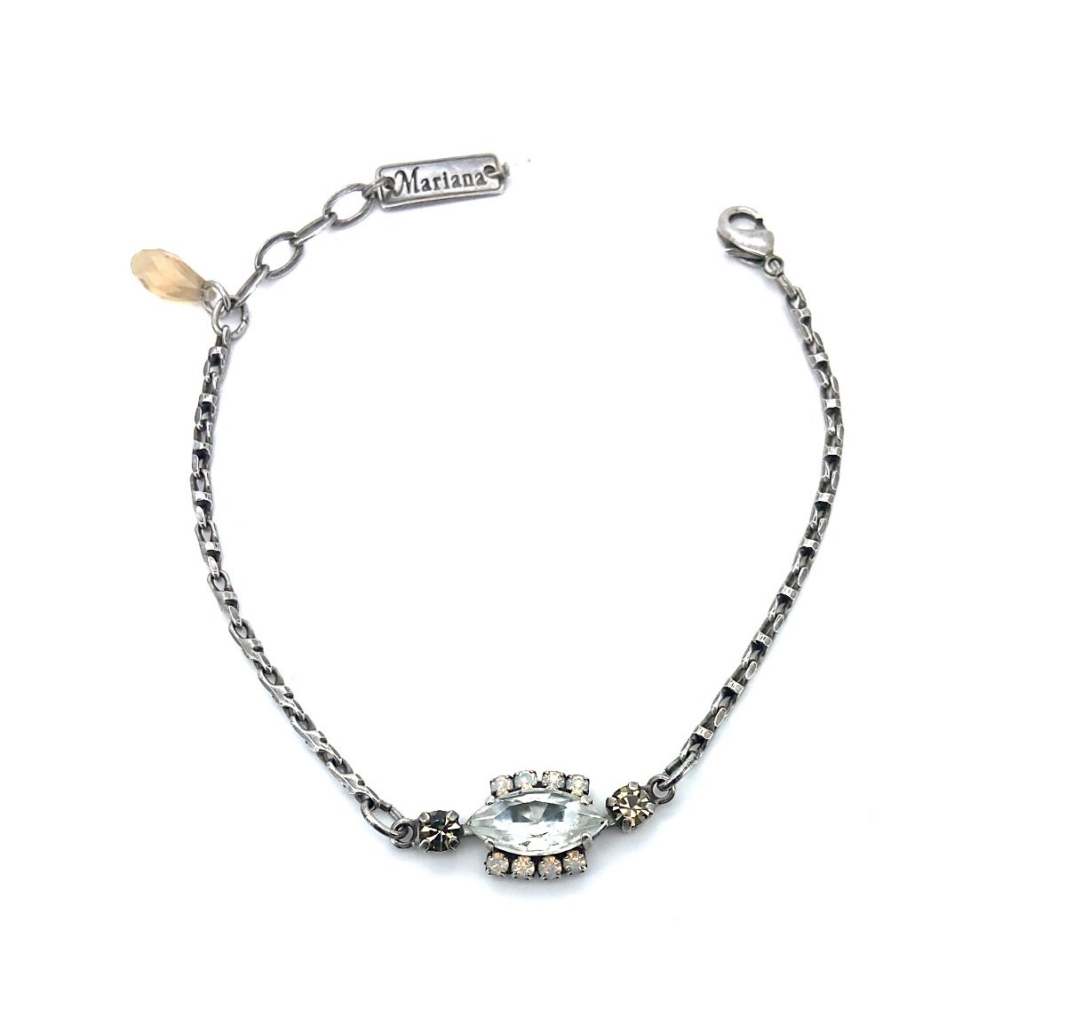 B-4516-1023-SP (3) Bracelet by Mariana Elizabeth Coll. Timeless Clear & White Opal Austrian Crystals - Image 1