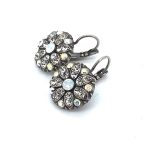 Earrings By Mariana Woman Floral Clear and Opal Swarovski Crystals - Image 2