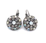 Earrings By Mariana Woman Floral Clear and Opal Swarovski Crystals