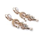 Earrings by Mariana Crystal Pearls Coll. Timeless Pearl Mineral, Clear, & AB Austrian Crystals - Image 3