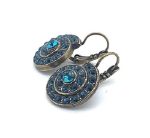 Earrings By Mariana Atlantis Under The Sea Coll. Fab Montana Blue Swarovski Crystals - Image 2