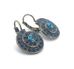 Earrings By Mariana Atlantis Under The Sea Coll. Fab Montana Blue Swarovski Crystals - Image 3