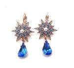 Earrings By Mariana Elegant Royal Blue and Cream Pearl Swarovski Crystals