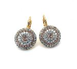 Earrings By Mariana On A Clear Day Sweet Summer Coll. Sparkling Round Clear Swarovski Crystals-YG