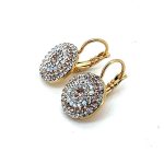 Earrings By Mariana On A Clear Day Sweet Summer Coll. Sparkling Round Clear Swarovski Crystals-YG - Image 3