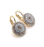 Earrings By Mariana On A Clear Day Sweet Summer Coll. Sparkling Round Clear Swarovski Crystals-YG - Image 2