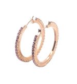 Earrings by Mariana Diana Coll. Lovely Hoop Lt Rose Austrian Crystals - Image 3