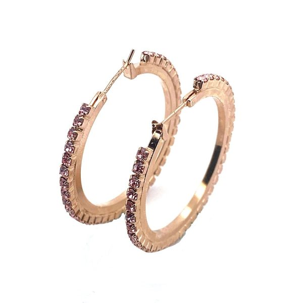 Earrings by Mariana Diana Coll. Lovely Hoop Lt Rose Austrian Crystals