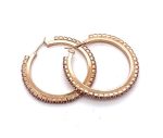 Earrings by Mariana Diana Coll. Lovely Hoop Lt Rose Austrian Crystals - Image 2