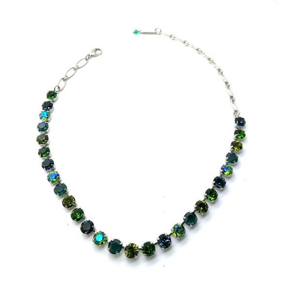 Necklace By Mariana Woman Beautiful Emerald and Olivine Swarovski Crystals-RO