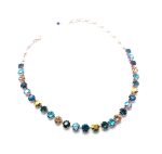 Necklace By Mariana Twist and Shout Coll. Gorgeous Turquoise, Montana, Topaz, & Aurum Swarovski Crystals - Image 3