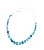 Necklace by Mariana Addicted To Love Coll. Adorable Aqua Blue, Blue Zircon, & Blue Opal Swarovski Crystals - Image 3