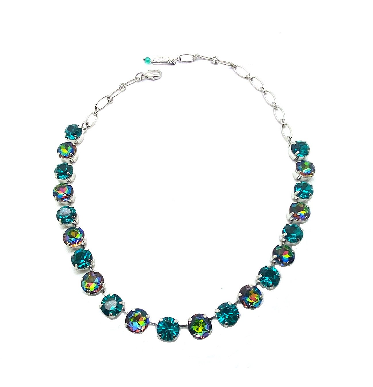 N-3474-229222-RO (1) Necklace by Mariana My Treasures Coll. Gorgeous Blue Zircon & Vitrail Medium Swarovski Crystals - Image 1