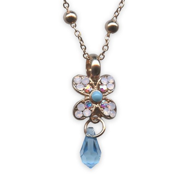 Necklace Pendant by Mariana Coco Coll. Adorable Rose Opal, AB, Turq, & Lt Sapphire Austrian Crystals