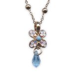 Necklace Pendant by Mariana Coco Coll. Adorable Rose Opal, AB, Turq, & Lt Sapphire Austrian Crystals - Image 3