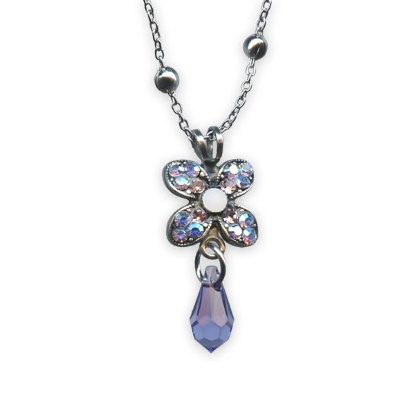Necklace Pendant by Mariana My Treasures Coll. Gorgeous Chalk White, Lt Rose, & Tanzanite Austrian Crystals