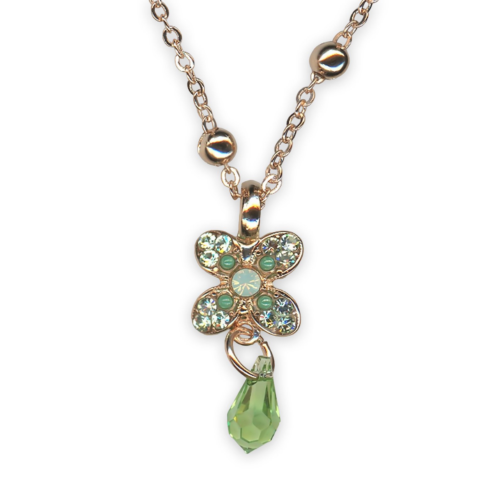 N-5241-1043-RG (1) Necklace Pendant by Mariana Oasis Coll. Lovely Apple Green, Peridot, Turq, & Chrysolite Opal Austrian Crystals - Image 1