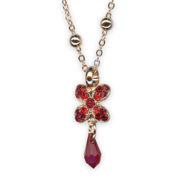 Necklace Pendant by Mariana Lady In Red Coll. Stunning Ruby, Siam, & Red Coral Austrian Crystals