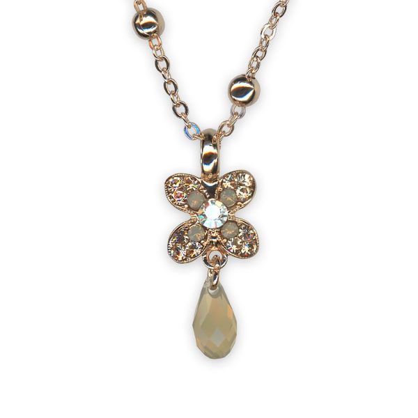 Necklace Pendant by Mariana Peace Joy Of Life Coll. Simply Elegant Sand Opal, Golden Shadow, & Moonlight Austrian Crystals