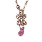 Necklace Pendant by Mariana Love Joy Of Life Coll. Lovely Rose, AB, & Clear Austrian Crystals