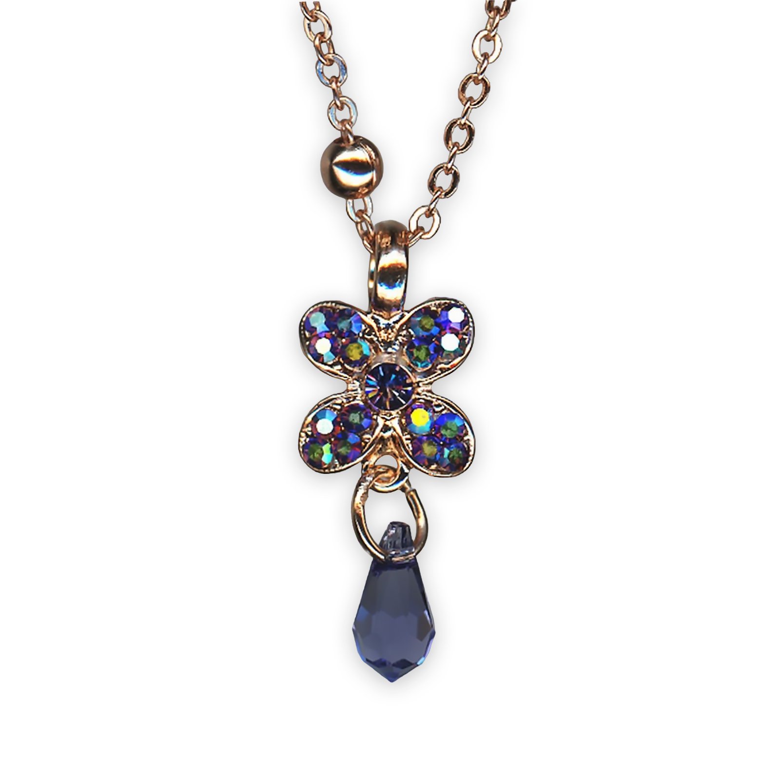 N-5241-539-RG (1) Necklace Pendant by Mariana My Treasures Coll. Shimmering Heliotrope & Tanzanite Austrian Crystals - Image 1