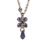 Necklace Pendant by Mariana My Treasures Coll. Shimmering Heliotrope & Tanzanite Austrian Crystals - Image 2