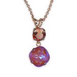 Necklace Pendant by Mariana Sorbet Delight Winter 2021 Coll. Fab Sun Kissed Twilight & Lt Siam Austrian Crystals - Image 3