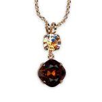Necklace Pendant by Mariana Aphrodite Coll. Sophisticated Smoked Topaz & Golden Shadow Austrian Crystals - Image 2