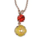 Necklace Pendant by Mariana Poppy Coll. Sassy Sun Kissed Sunshine & Vivid Red Austrian Crystals