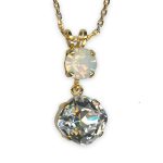 Necklace Pendant by Mariana My Treasures Coll. Simply Elegant White Opal & Clear Austrian Crystals - Image 3