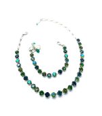 Jewelry Set By Mariana Woman Necklace and Bracelet Tourmaline and Peridot Swarovski Crystals - Image 3