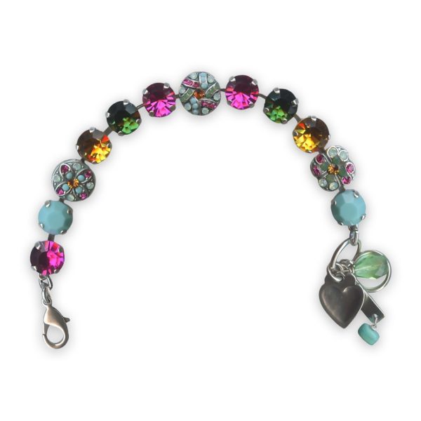 Bracelet by Mariana Happy Days Coll. Adorable Fuchsia, Turq, Yellow, Peridot, & Pacific Opal Swarovski Crystals