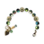 Bracelet by Mariana Grace Coll. Gorgeous Peridot, Blue Zircon, Chrysolite, Luminous Green, & Pacific Opal Swarovski Crystals - Image 2