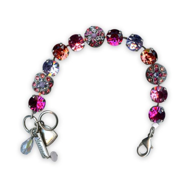 Bracelet by Mariana Joy Coll. Beautiful Rose, Violet, Fuchsia, & Rose Peach Swarovski Crystals