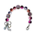 Bracelet by Mariana Joy Coll. Beautiful Rose, Violet, Fuchsia, & Rose Peach Swarovski Crystals - Image 3